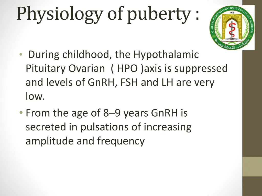 physiology of puberty