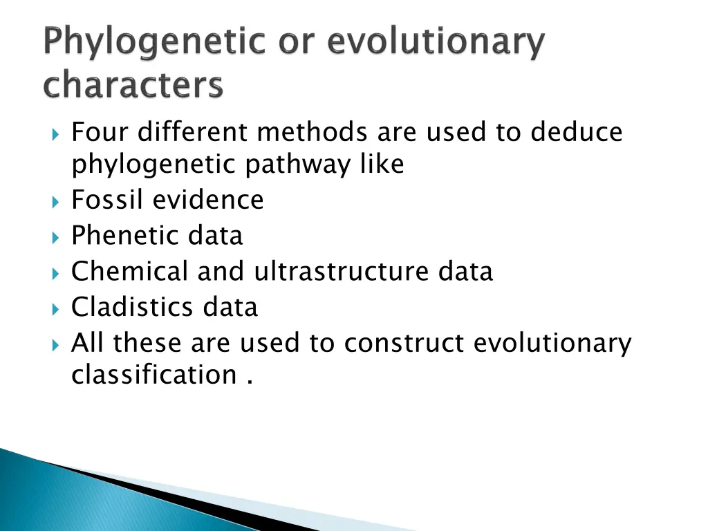 four different methods are used to deduce