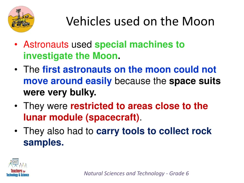 vehicles used on the moon