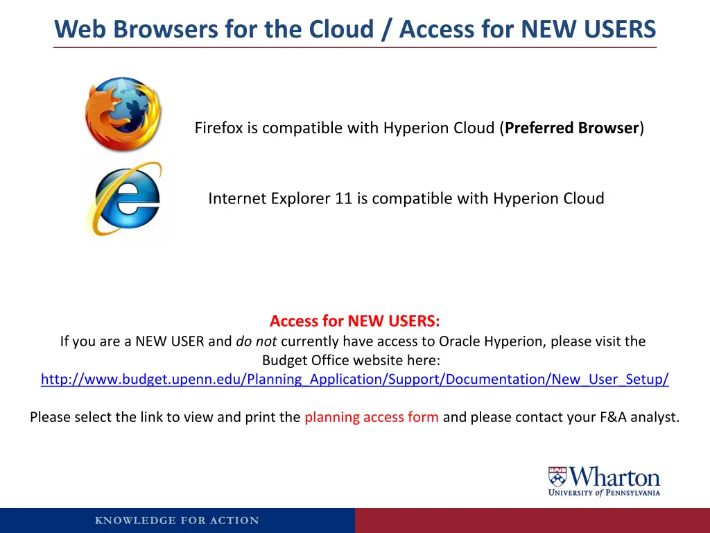 web browsers for the cloud access for new users