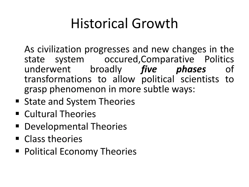 historical growth