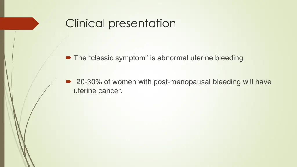 clinical presentation