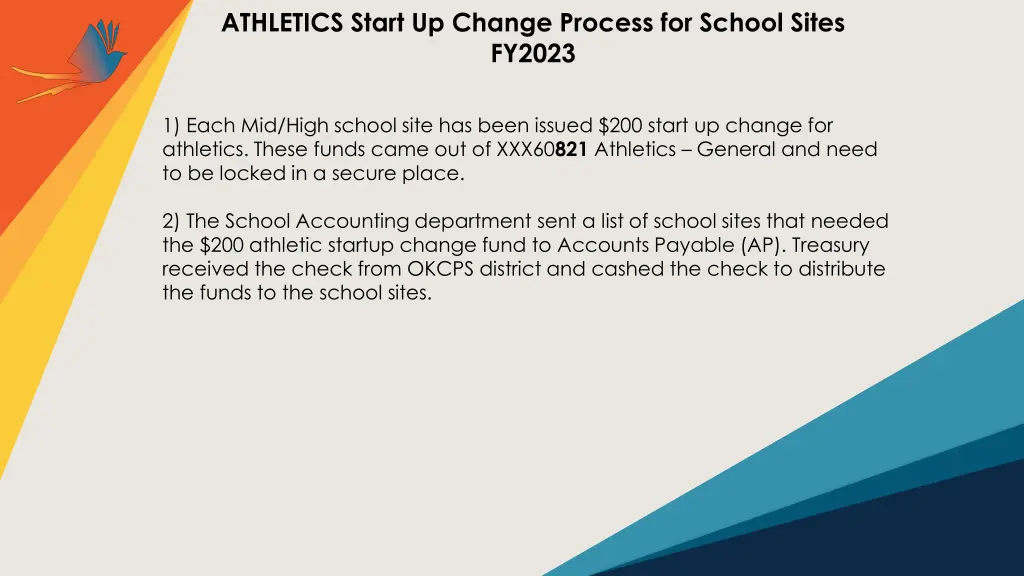 athletics start up change process for school