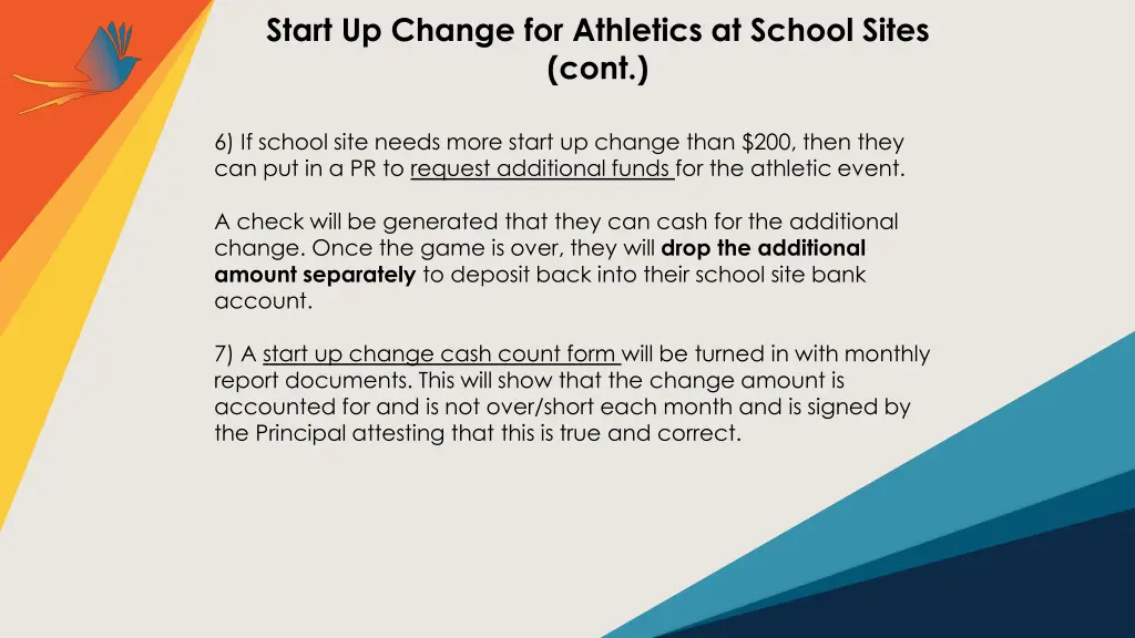 start up change for athletics at school sites cont 1