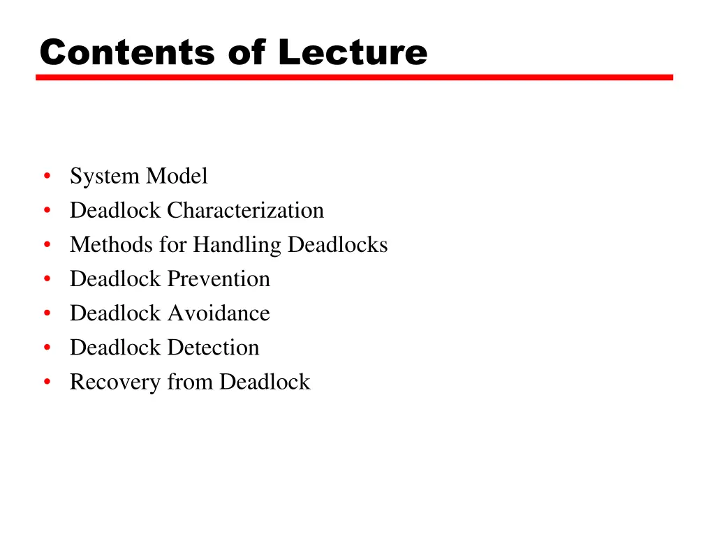 contents of lecture