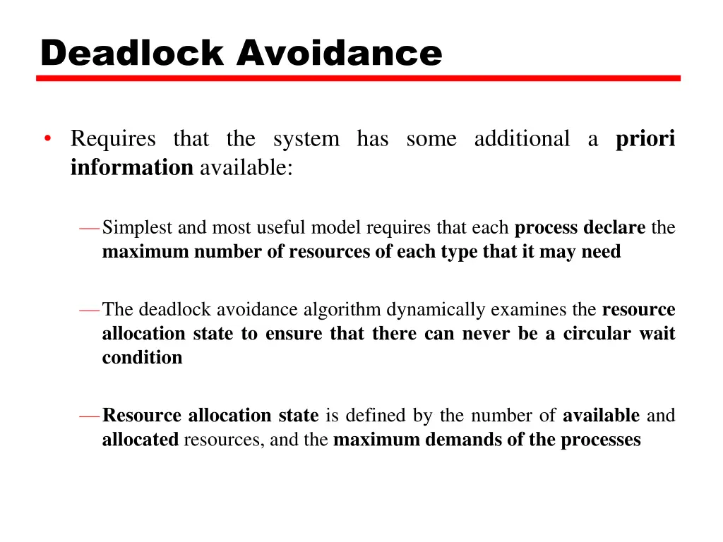 deadlock avoidance 1