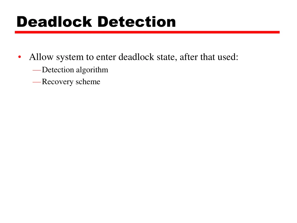 deadlock detection