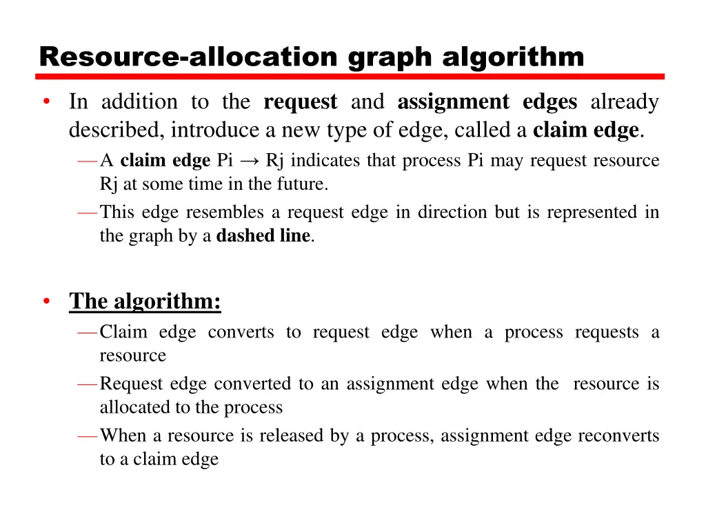 resource allocation graph algorithm