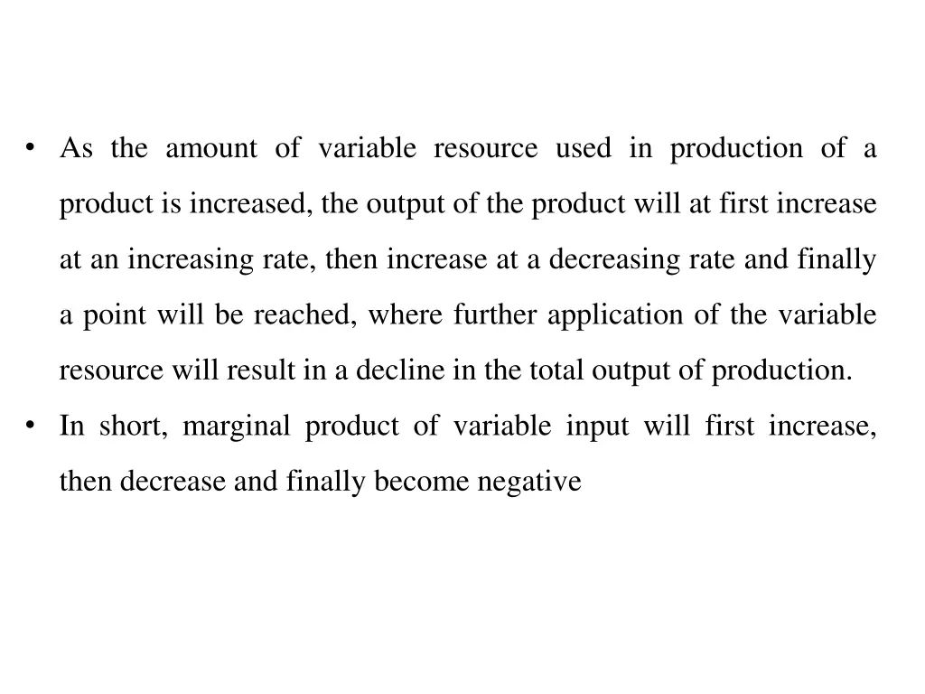 as the amount of variable resource used