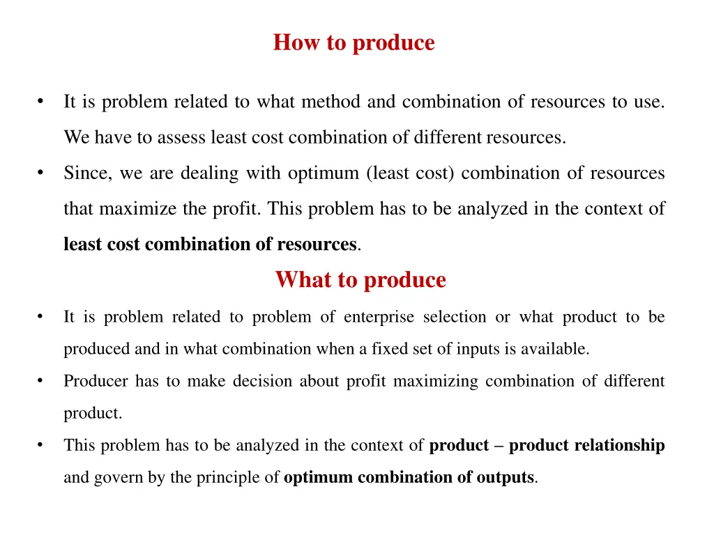 how to produce