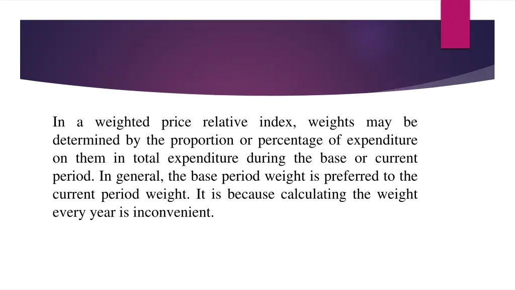 in a weighted price relative index weights