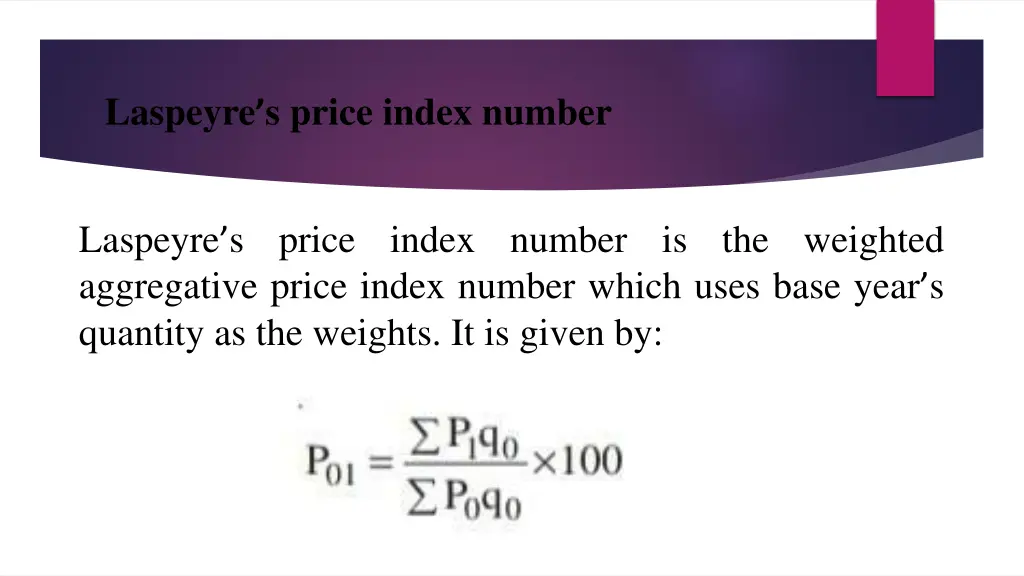 laspeyre s price index number