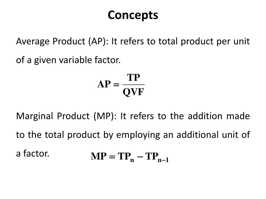 concepts