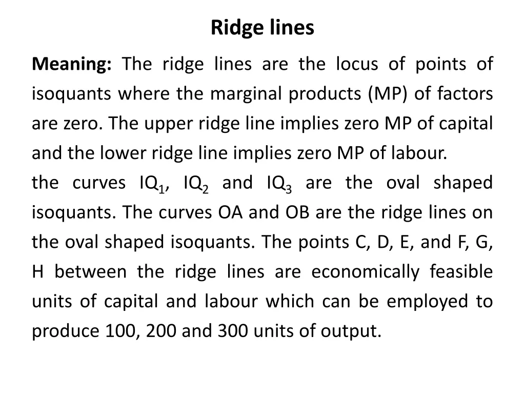 ridge lines