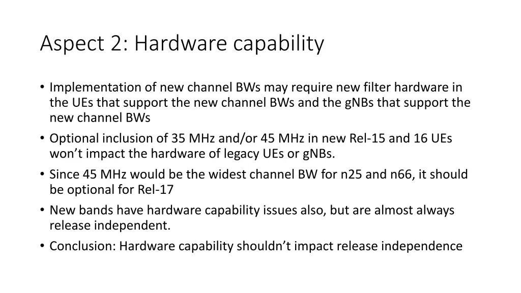 aspect 2 hardware capability