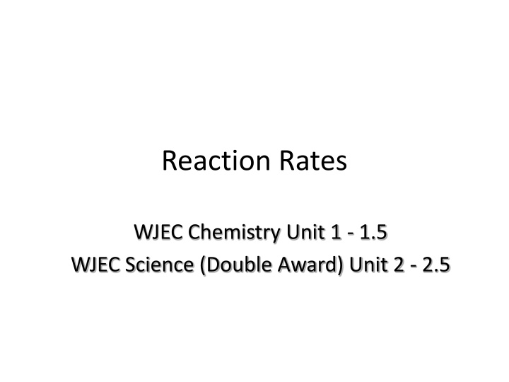 reaction rates