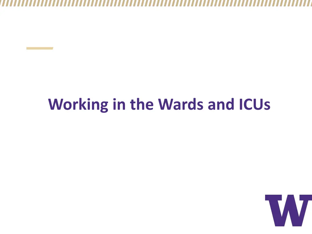 working in the wards and icus