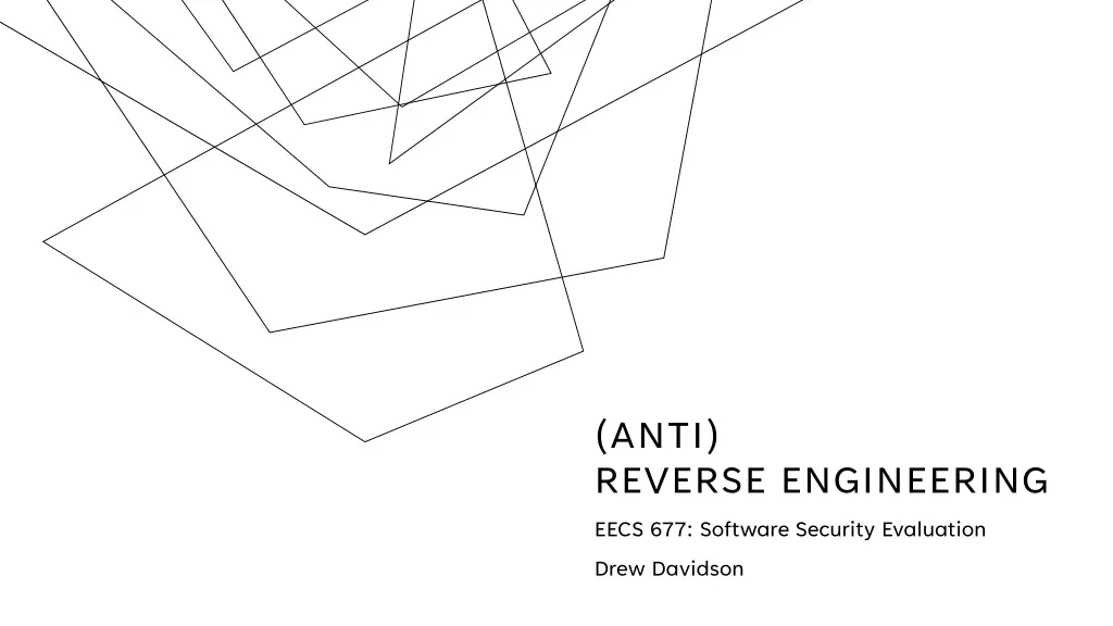 anti reverse engineering eecs 677 software