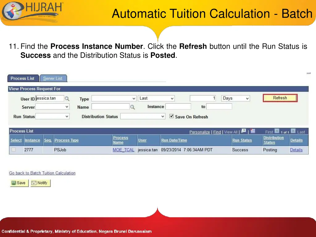 automatic tuition calculation batch 5