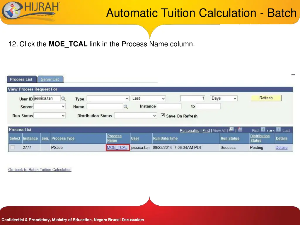 automatic tuition calculation batch 6