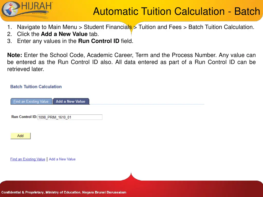 automatic tuition calculation batch