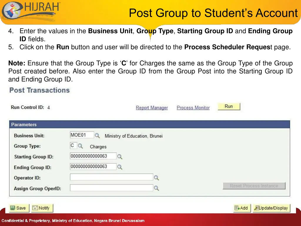 post group to student s account 1