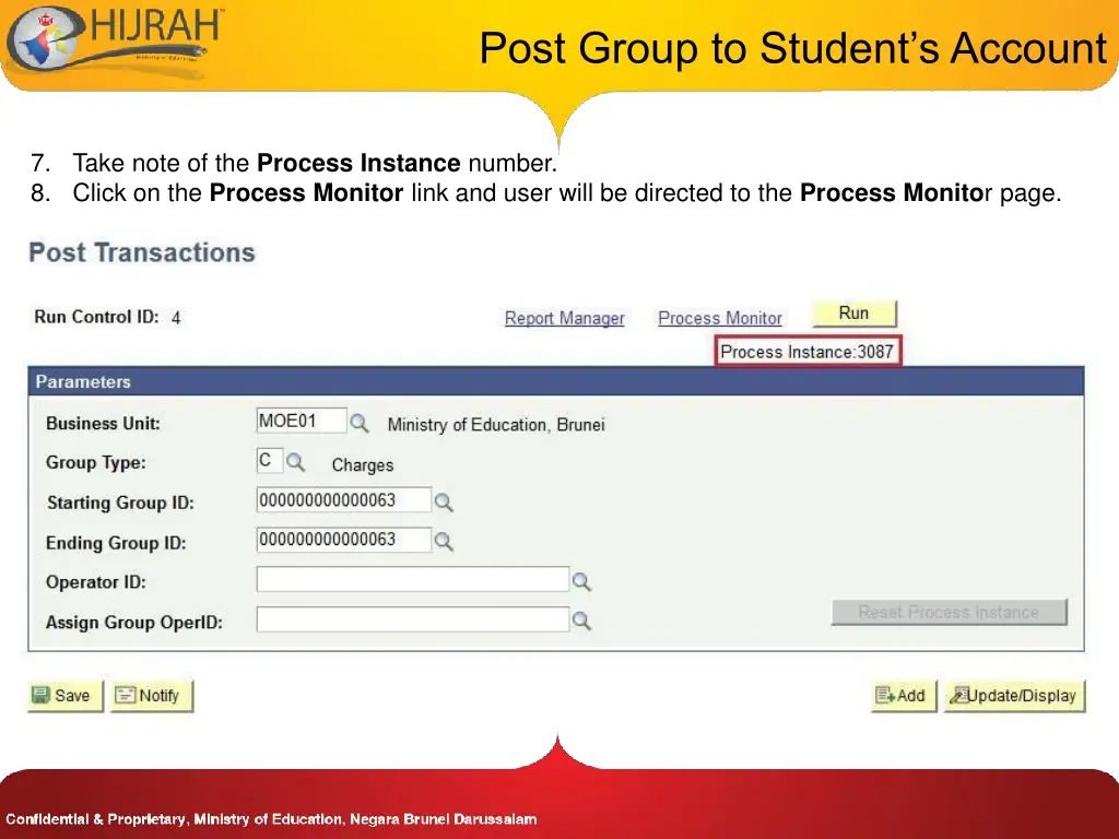 post group to student s account 3