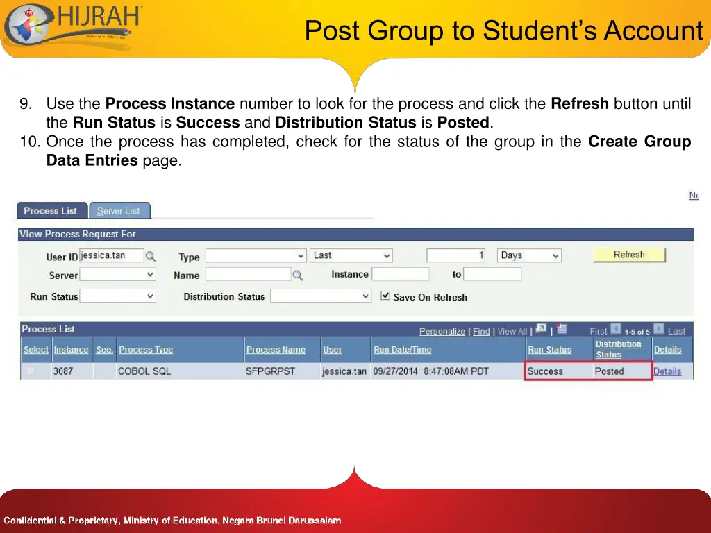 post group to student s account 4