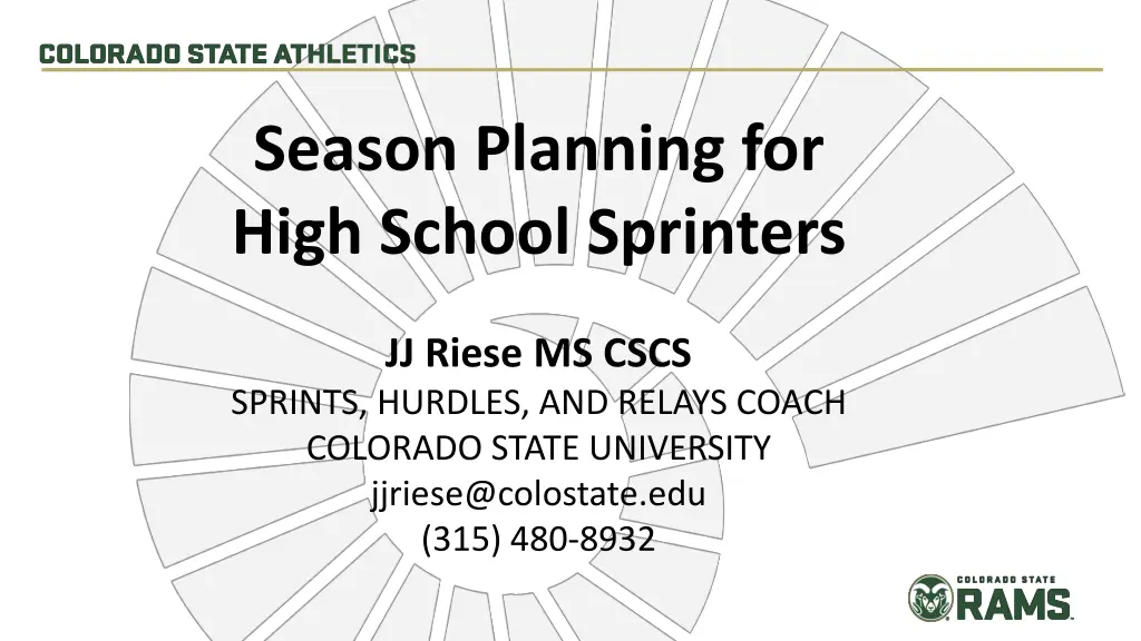 season planning for high school sprinters