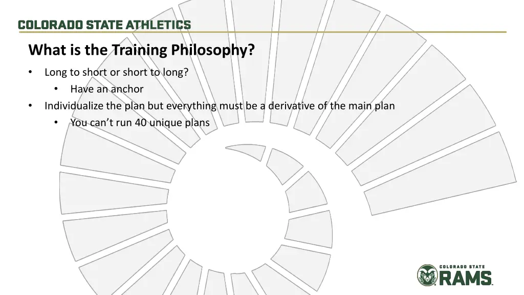 what is the training philosophy