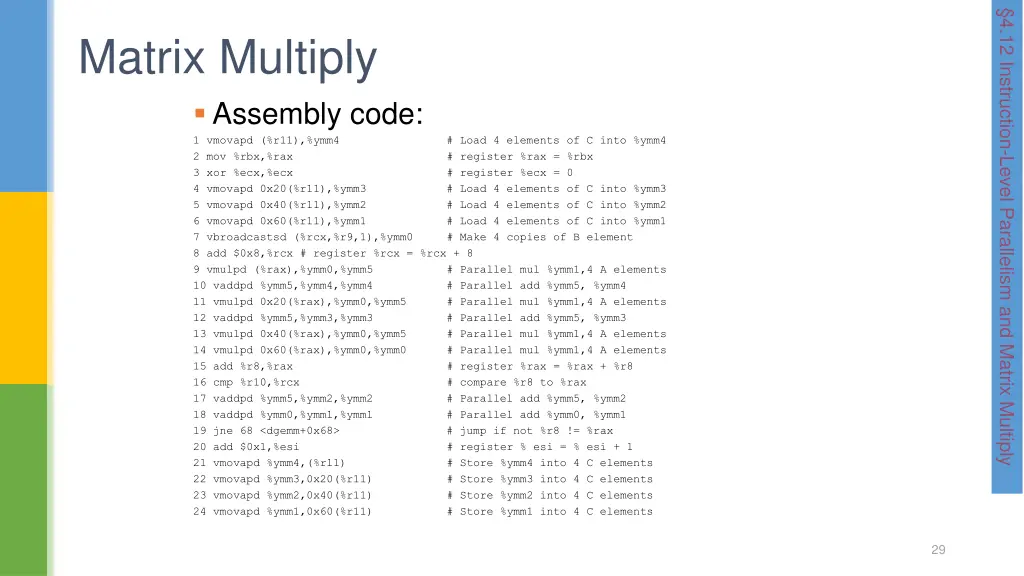 4 12 instruction level parallelism and matrix 1