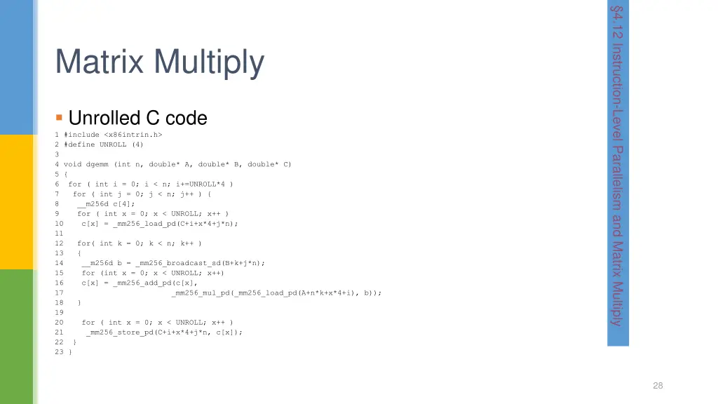 4 12 instruction level parallelism and matrix