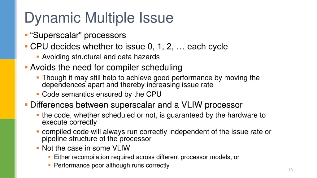 dynamic multiple issue