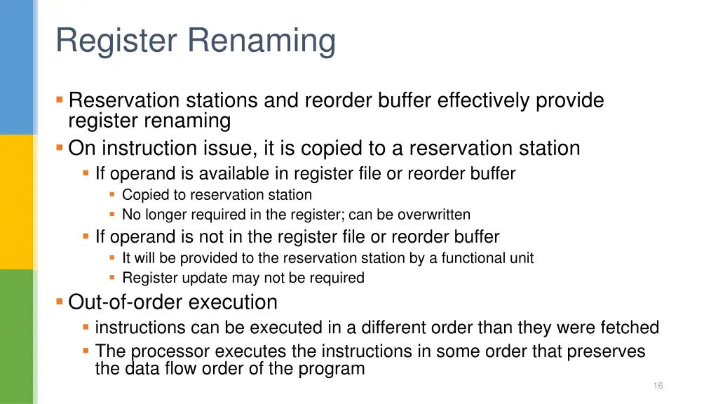 register renaming