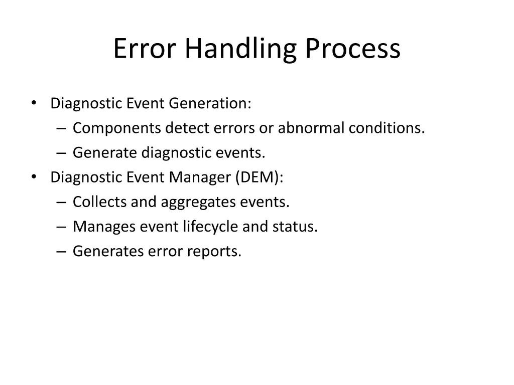 error handling process