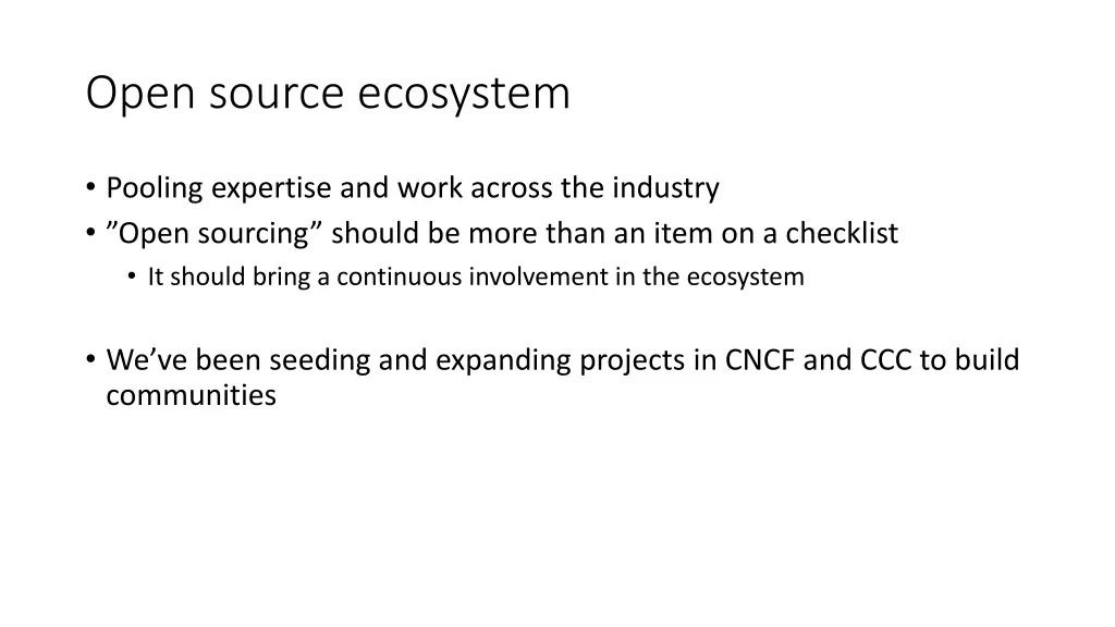 open source ecosystem