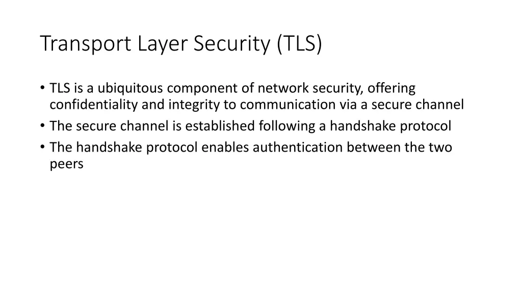 transport layer security tls