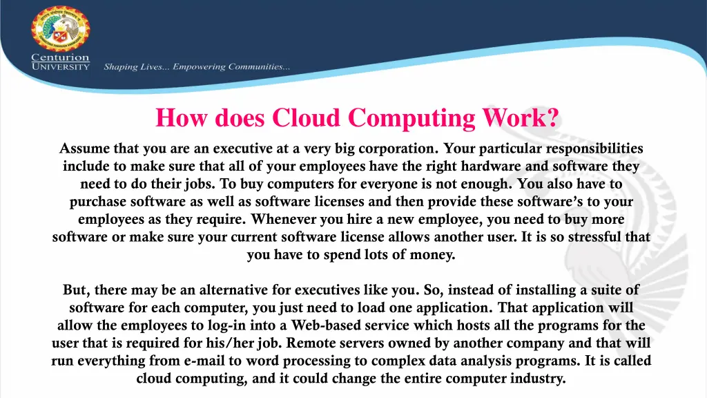 how does cloud computing work