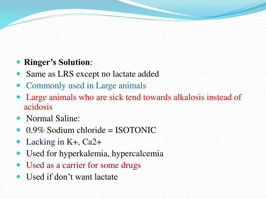 ringer s solution same as lrs except no lactate