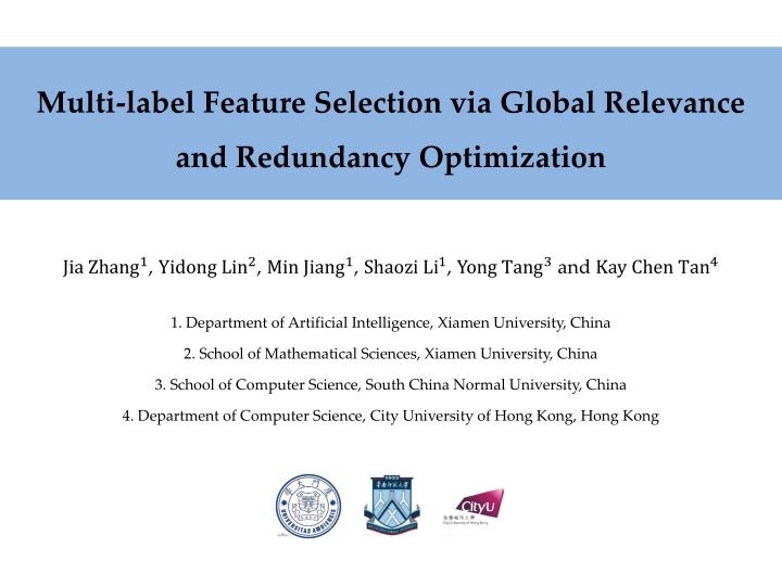 multi label feature selection via global relevance