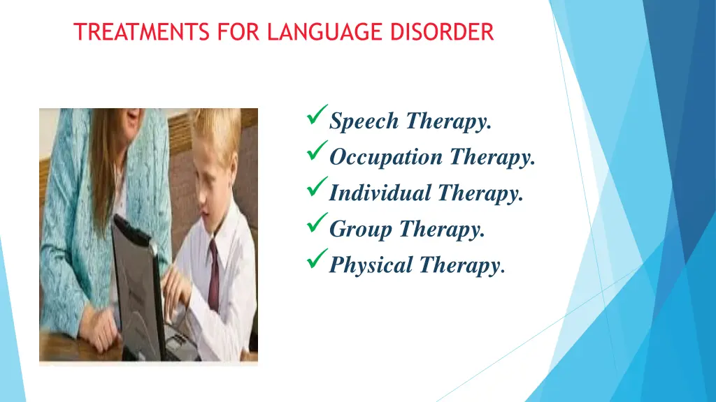 treatments for language disorder