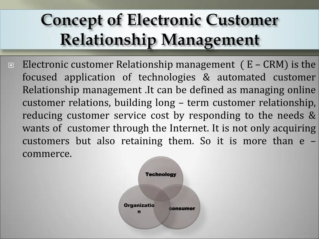 electronic customer relationship management