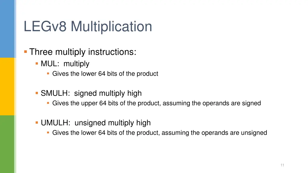 legv8 multiplication