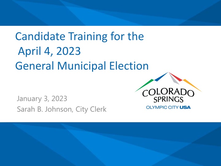 candidate training for the april 4 2023 general