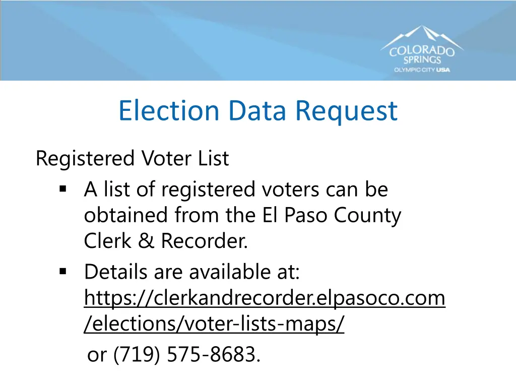 election data request