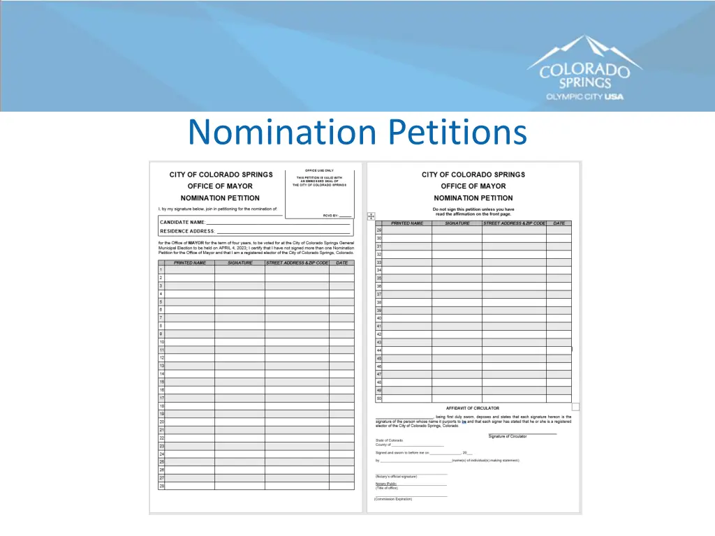 nomination petitions 1