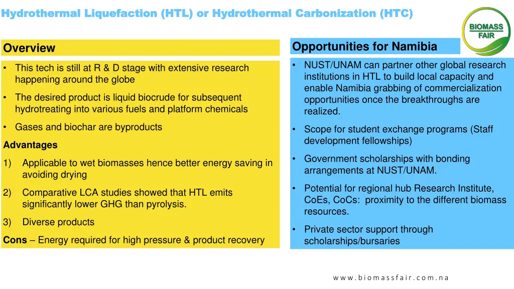 hydrothermal liquefaction htl or hydrothermal