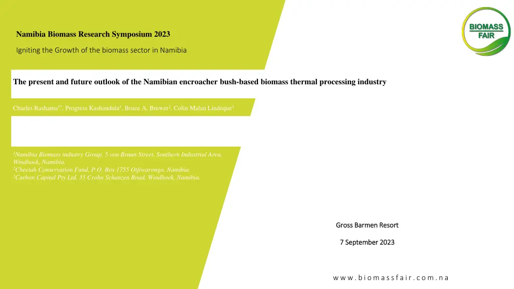 namibia biomass research symposium 2023