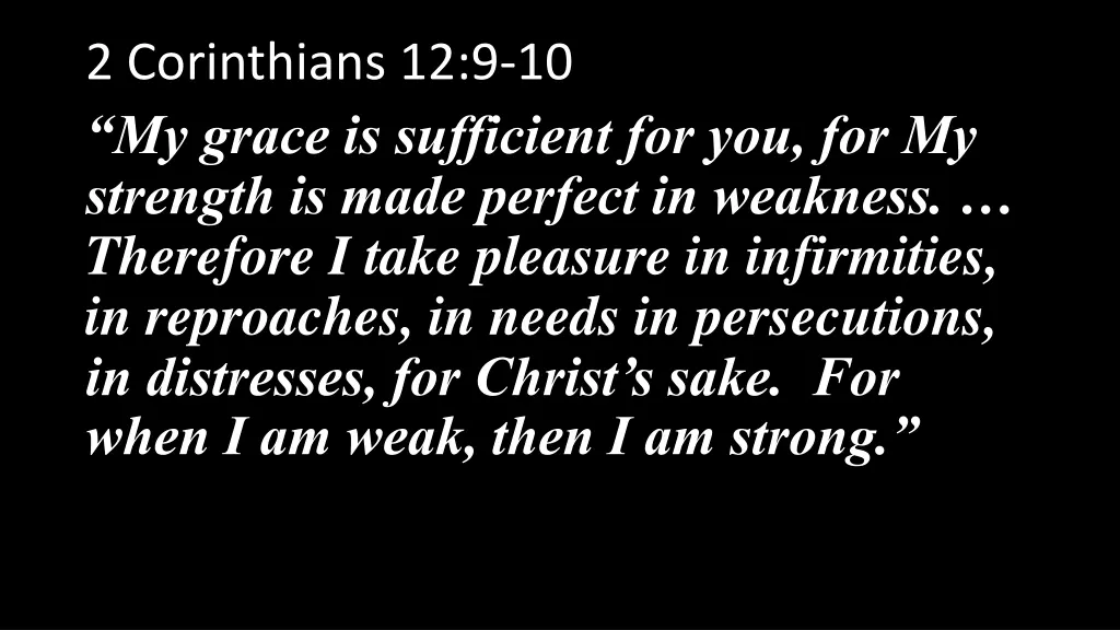 2 corinthians 12 9 10 my grace is sufficient