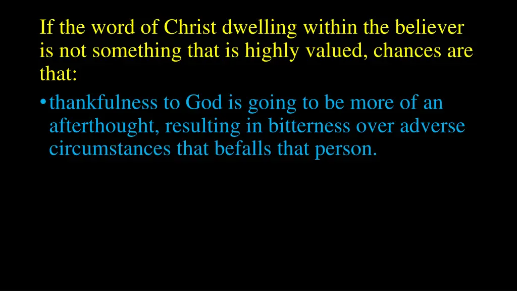 if the word of christ dwelling within